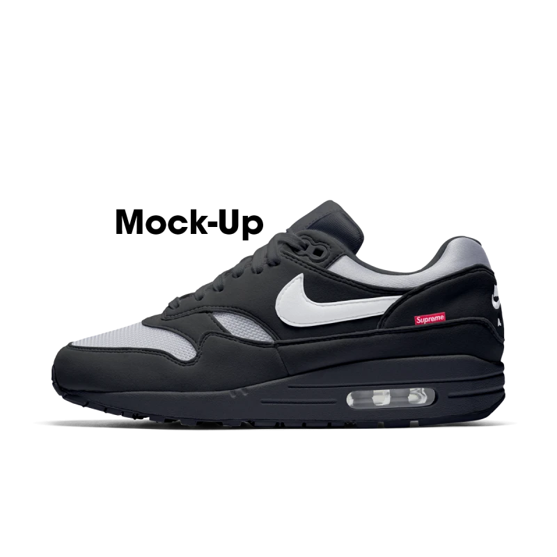 Supreme X Nike Air Max 1 87 'Black & White' - HF8813-001