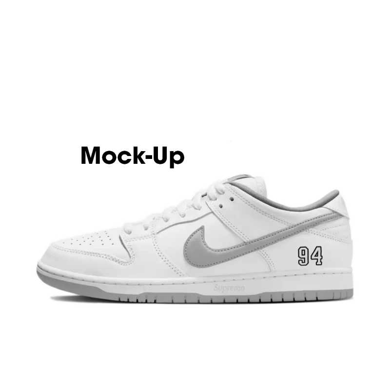 Supreme X Nike SB Dunk Low Pro 'White' - 2025 - HQ8487-100